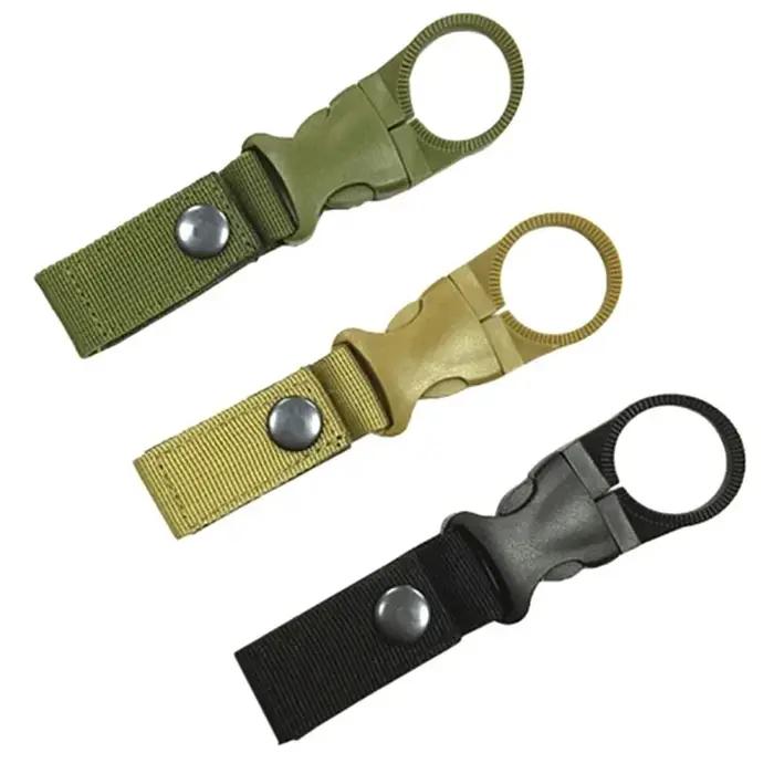 Mousqueton d'extérieur pour bouteille d'eau, sangle en nylon, ceinture d'escalade, cintre de sac à d