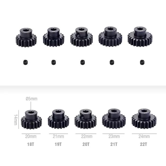 M1 5mm 11T 12T 14T 15T 17t 18t 20T 21t 22T 24T 25T 26T 28T 30T, pignon métallique en acier, engrenag