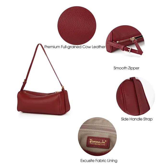 Donna-in Mini sac à bandoulière en cuir sac à main Style Hobo sac à bandoulière à la mode pour femme