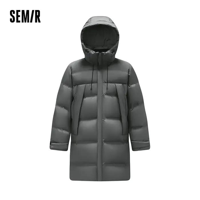 Semir doudoune hommes longue à capuche ample Simple polyvalent 2025 hiver homme vêtements vêtements