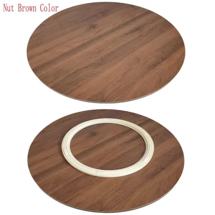 Plateau de Table en Bois à Comcussion Colorable avec Plastique Lisse, Planche Artificielle Ronde, Es