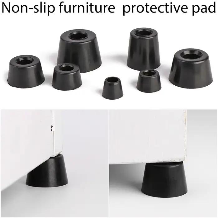 Pieds de meubles antidérapants, 10 pièces, haut-parleur noir, boîte de Table de lit, coussinet de ch