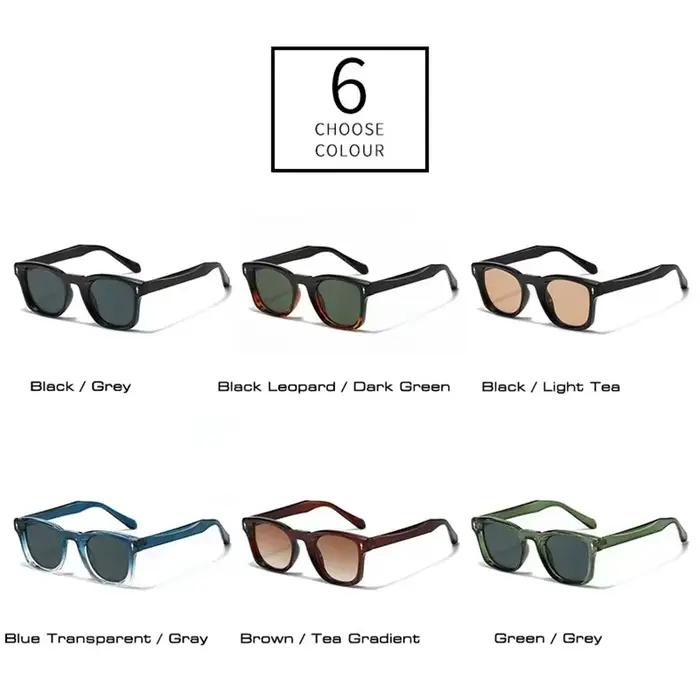 JNPCXI rétro Rivets carré lunettes de soleil femmes mode dégradé nuances UV400 hommes vert noir lune
