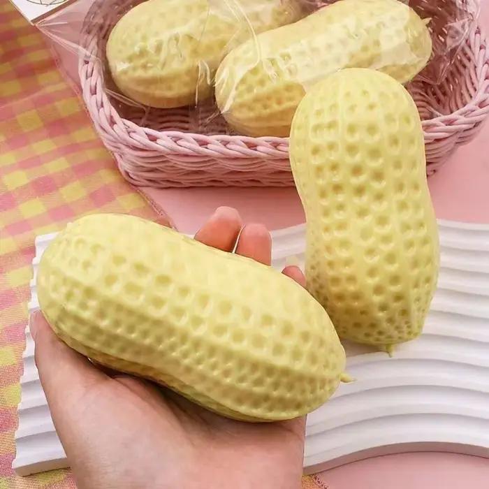 Balle anti-stress cacahuète, jouet à presser croquant, jouet sensoriel doux comme du beurre, jouet f