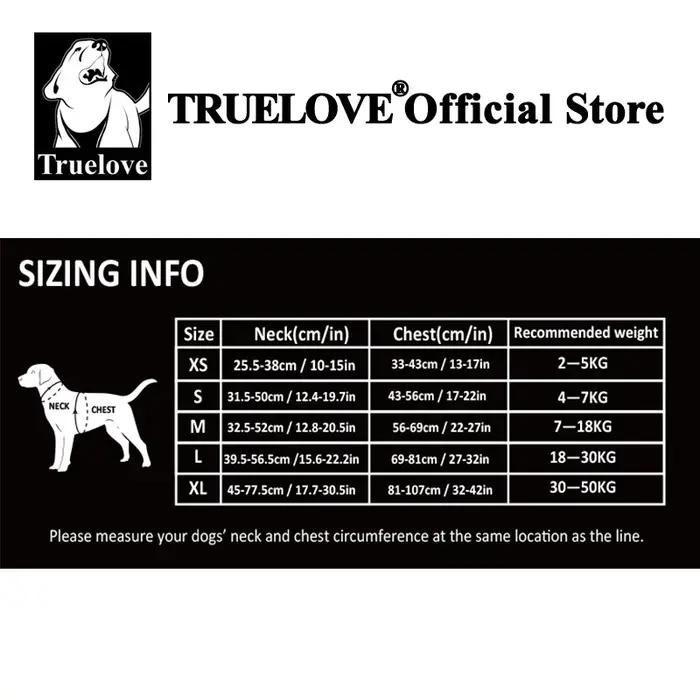 Truelove harnais pour animaux de compagnie petit moyen grand chien fendu mode extérieur livraison di