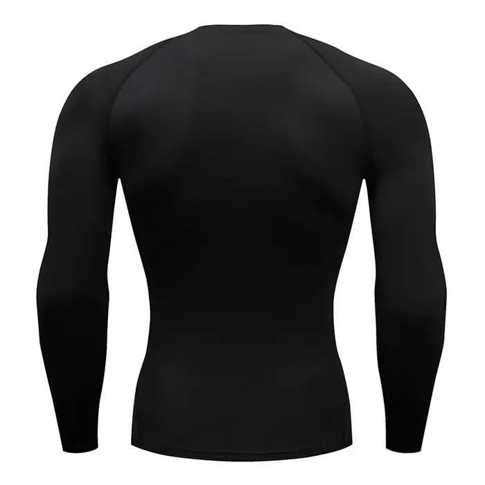 T-shirt de compression à manches longues pour homme, séchage rapide, coupe ajustée, idéal pour l'ent