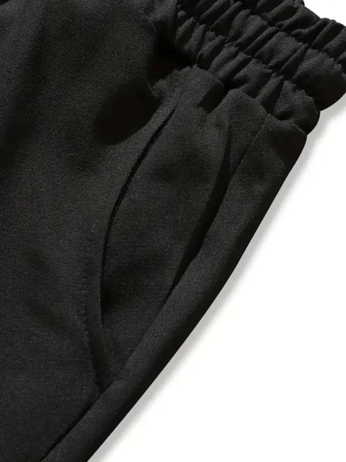 Ensemble décontracté confortable pour homme, t-shirt à col rond et short à taille élastique avec imp