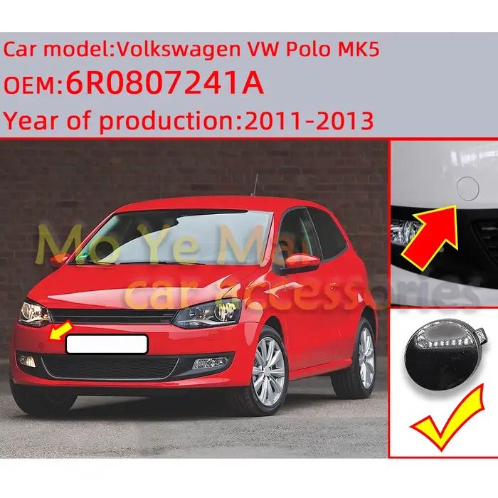 Couvercle de crochet de remorquage pour pare-choc avant de voiture, pour Volkswagen Polo 2011 2012 2