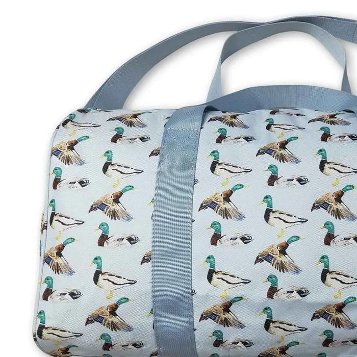 Sac de voyage en toile de coton à rayures avec sangle