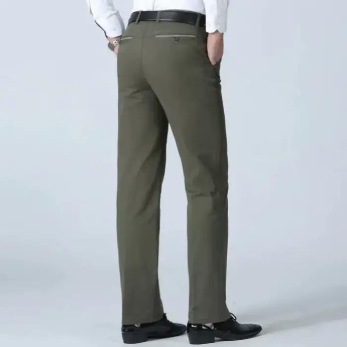Pantalon de costume pour homme, fin pour l'été, épais pour l'automne, 100% coton, classique, mode bu