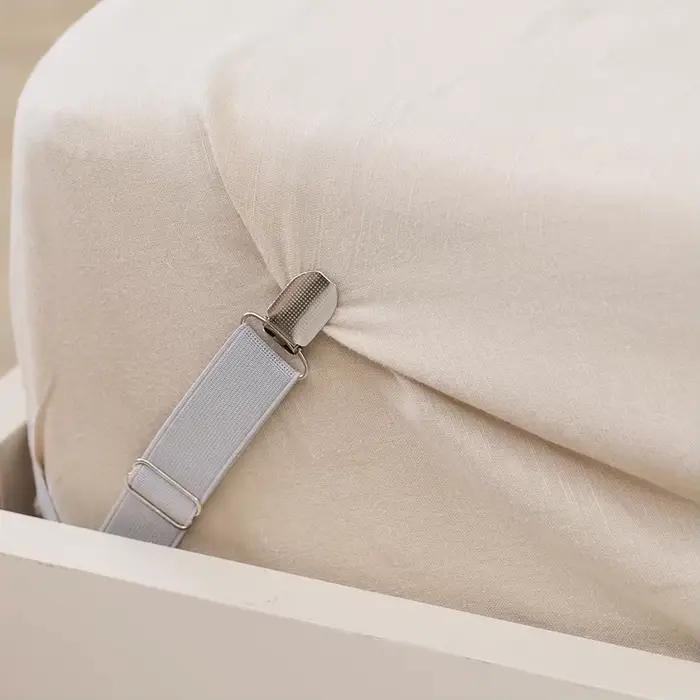 Clips pour drap de lit réglables ensemble de 4 élastiques attaches pour maison hôtel confort literie moderne élégance nocturne