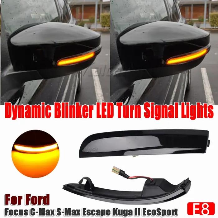 Clignotant dynamique LED pour Ford Kuga Ecosport, indicateur de rétroviseur latéral séquentiel 2013