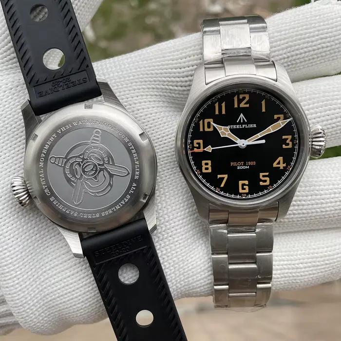 STEELFLIER officiel SF740V nouvelle montre-bracelet à Quartz Super C3 lumineux 200M étanche VH31 mou