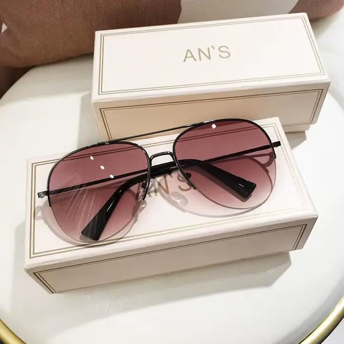 Nouveau Vintage pilote lunettes De soleil femmes hommes marque lunettes De soleil rondes femme lunet