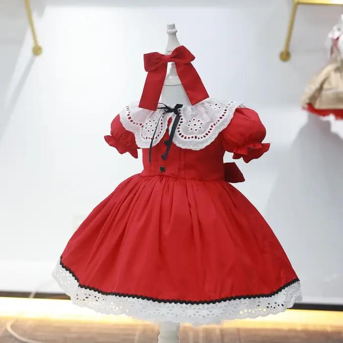 Robe d'été pour bébé fille de 0 à 12 ans, rouge, turc, Vintage, princesse, robe de bal, pour anniver