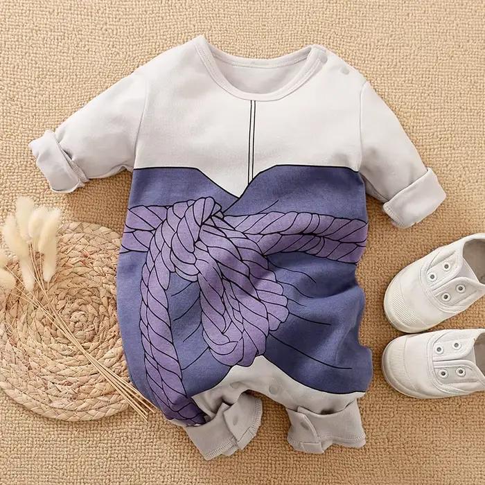 Body en coton à manches longues pour nouveau-né, Style Cape Anime, barboteuse mignonne pour enfants