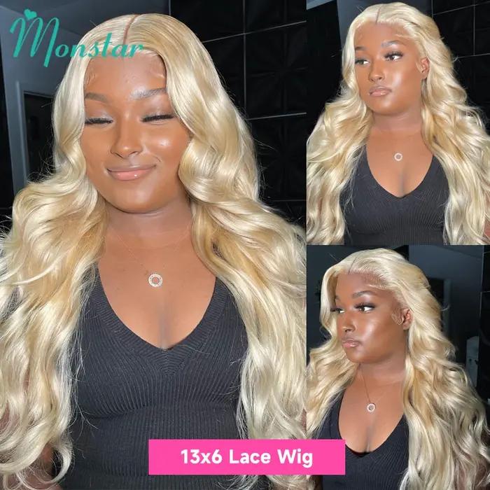 Perruque Lace Front Wig Body Wave naturelle, cheveux humains, couleur blond miel, 13x4, 13x6, 613 HD