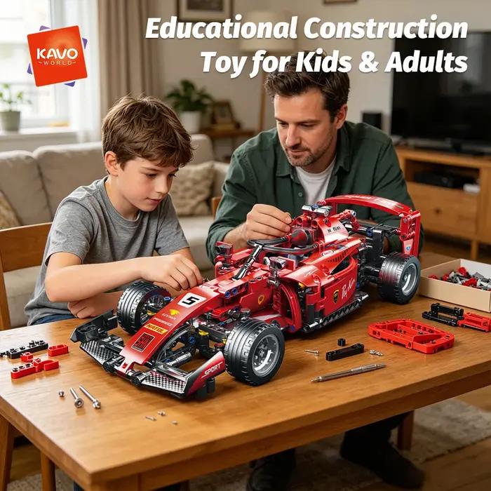Kits de construction de voitures de course ToylinX RC blocs de construction voiture cool à assembler pour les enfants et les adultes occasions spéciales