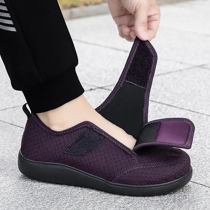 Chaussures pour diabétiques réglables unisexes, orthopédiques médicales pour pieds larges et gras, p