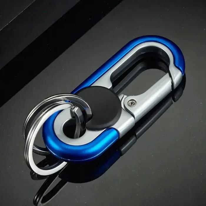 Porte-clés à double anneau pour hommes élégants accessoires automobiles cadeau professionnel moderne occasion spéciale
