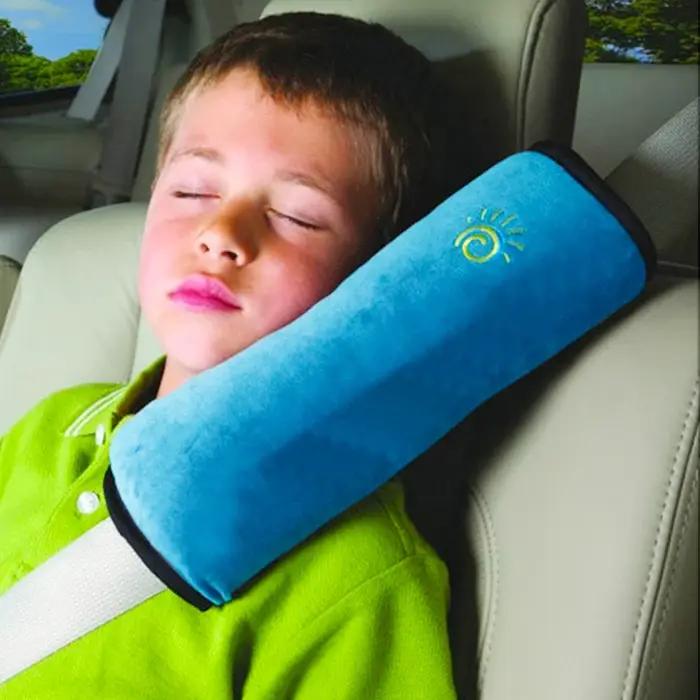 Coussin de ceinture de sécurité pour enfant en peluche protège-épaules voyage positionneur sommeil sécurité enfants confort doux moelleux