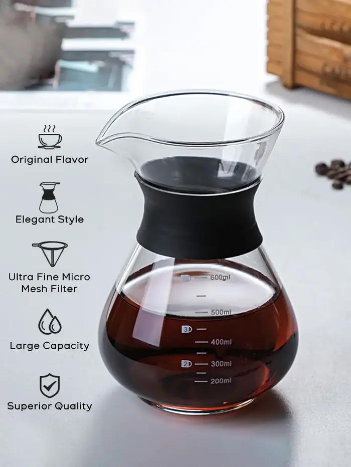 Leeseph Pour Over Coffee Brewer avec filtre à café en acier inoxydable, cafetière goutteur verser av
