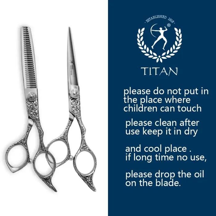 Titan japonais 440 acier 6 pouces ciseaux de coiffure professionnels pour la coupe de barbier, cisai