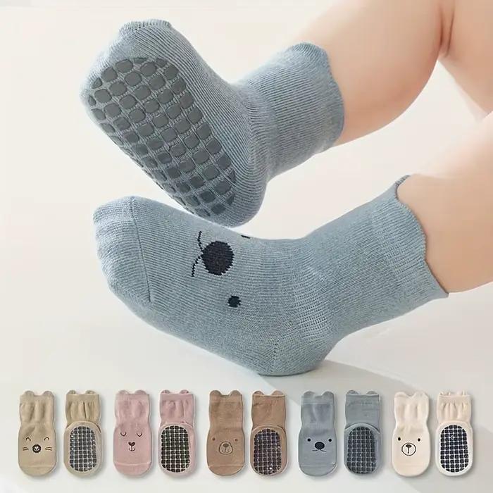3 paires de chaussettes de sol pour bébé douces, respirantes et antidérapantes avec poignées – Équip