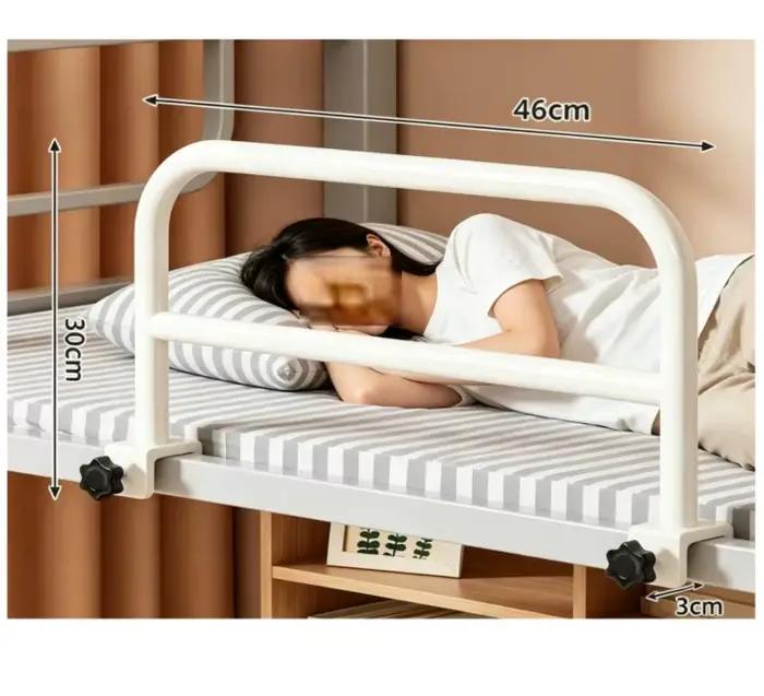 Barrière de lit anti-chute en métal robuste pour usage domestique fixée au lit sécurité enfant design blanc occasions spéciales jouets sécurités développement psycho-moteur