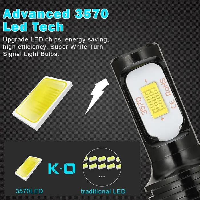2Pcs CSP H4 H7 LED Ampoules Phare H11 H8 H9 Voiture Brouillard Lumière 9005 HB3 9006 HB4 H1 H3 H16JP