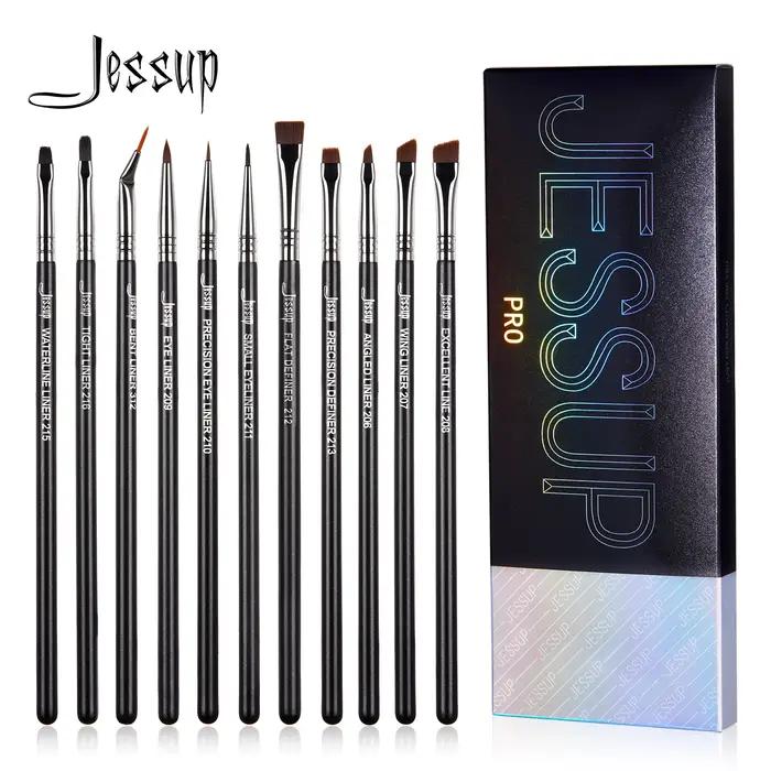 Jessup ensemble de pinceaux Eyeliner, 11 pièces pinceau Eyeliner professionnel, ensemble de pinceaux