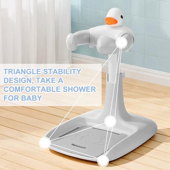 Support de douche pour bébé réglable avec base antidérapante