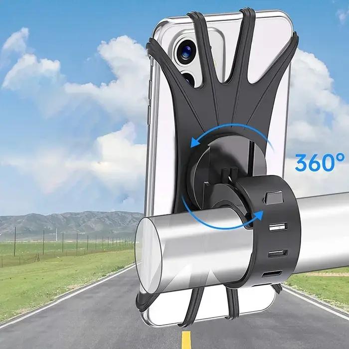 Support de téléphone de vélo pour iPhone Samsung Xiaomi stabilisé sur cadre vélo randonnée urbaine voyage