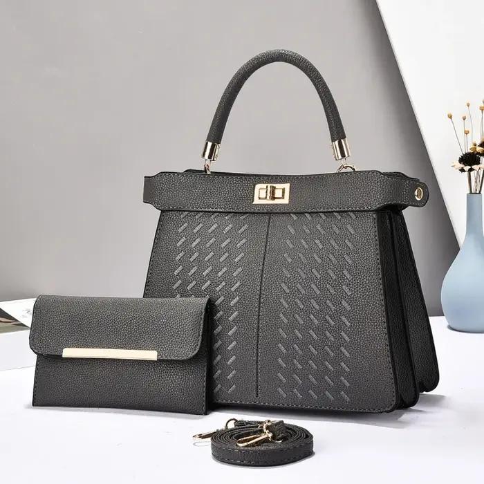 Sac à main en métal tendance pour femmes, sac mère-fille de couleur unie, sac bandoulière polyvalent
