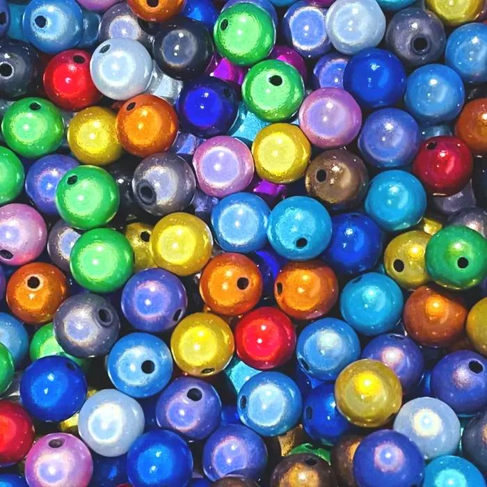 Perles réfléchissantes d'illusion 3D Miracle, 4-30mm, perles acryliques brodées pour la fabrication
