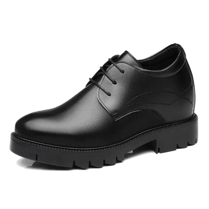 Chaussures pour hommes en cuir de vache augmentant la hauteur de 10cm, chaussures formelles à semell