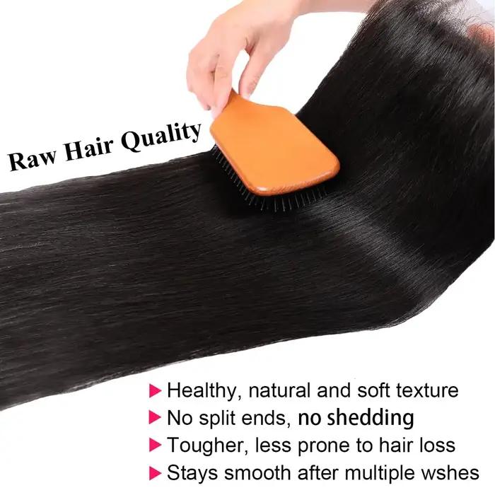 Perruque Lace Front Body Wave Naturelle, Cheveux Lisses, 13x6 HD, Pre-Plucked, avec Baby Hair, Densi