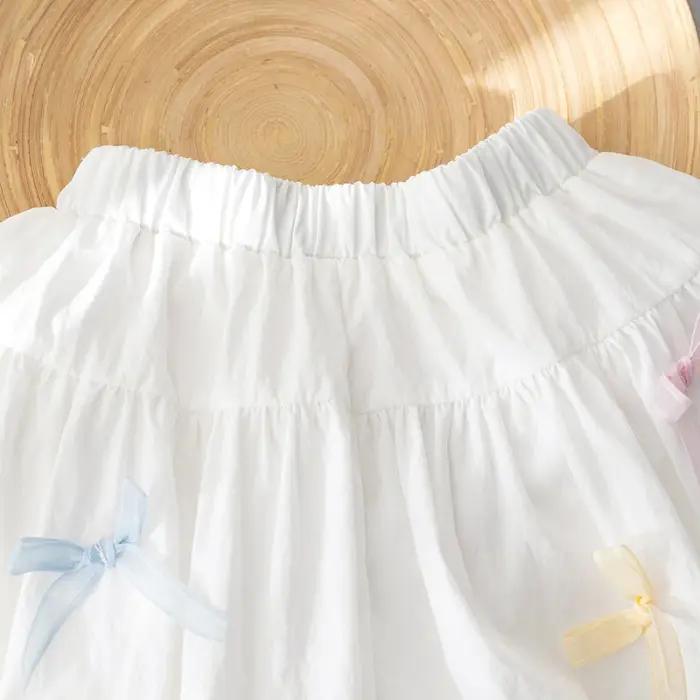Bear Leader – vêtements d'été pour filles, couleur unie, short décoratif avec nœud, Version coréenne