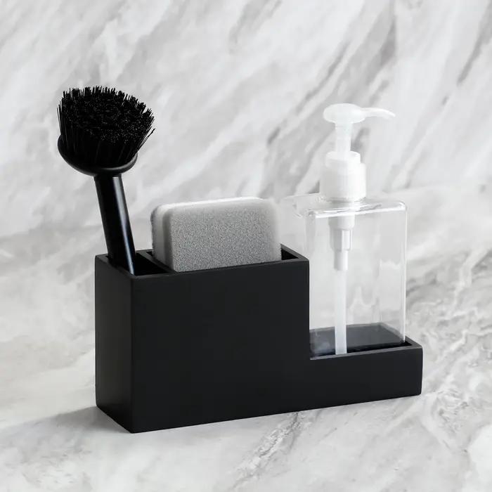 Porte-éponge pour évier de cuisine, organisateur d'éponge, torage avec porte-brosse, distributeur de