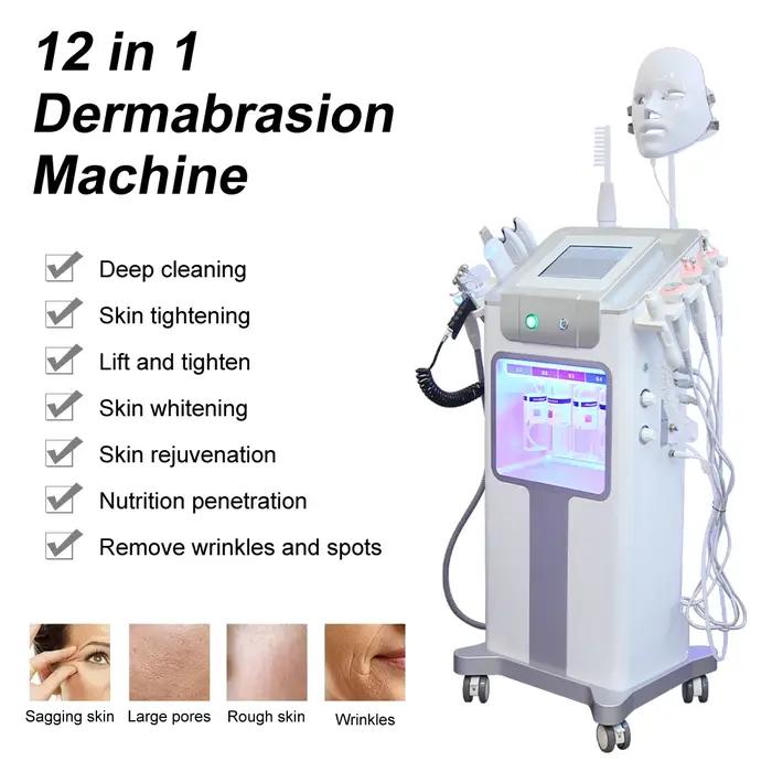 AOKO nouveau 12 IN1 Hydro Dermabrasion Aqua Peeling ultrasons soins du visage Injection d'oxygène ra