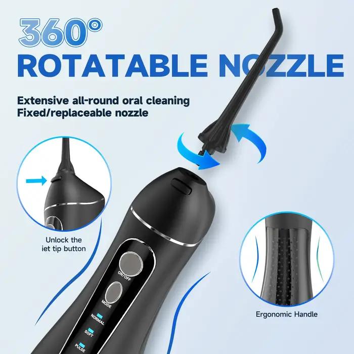 Fil dentaire Portable F18, 4 Modes, Rechargeable par USB, 4 buses, Jet d'eau Oral, réservoir d'eau d