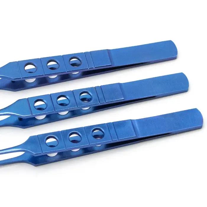 Pince ophtalmique en titane de 11cm, Micro ciseaux, Instruments microchirurgicaux en titane, pince à