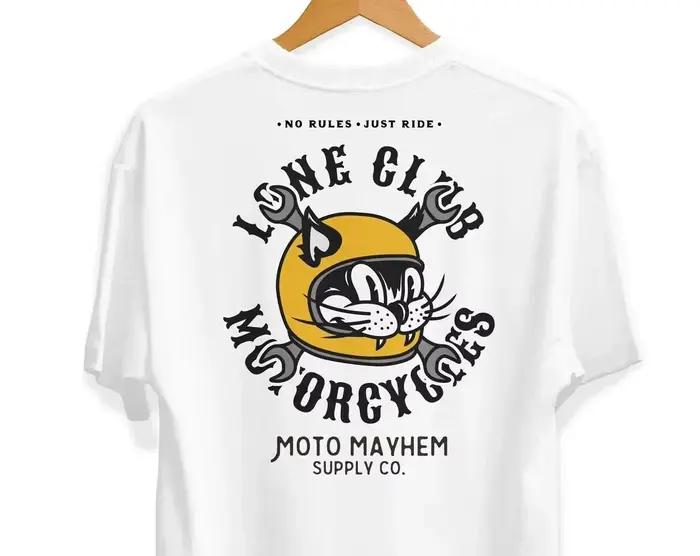 Nouveau solitaire moto Club vélo hommes et femmes coton T-Shirt mode grande taille haut décontracté