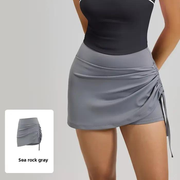 Jupe de sport pour femme été 2026, jupe anti-roulement, short de course taille haute, short de yoga