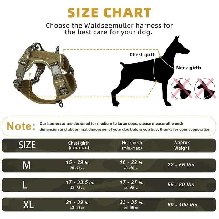 Harnais tactique pour chien, harnais pour chien sans traction, harnais de gilet MOLLE respirant régl
