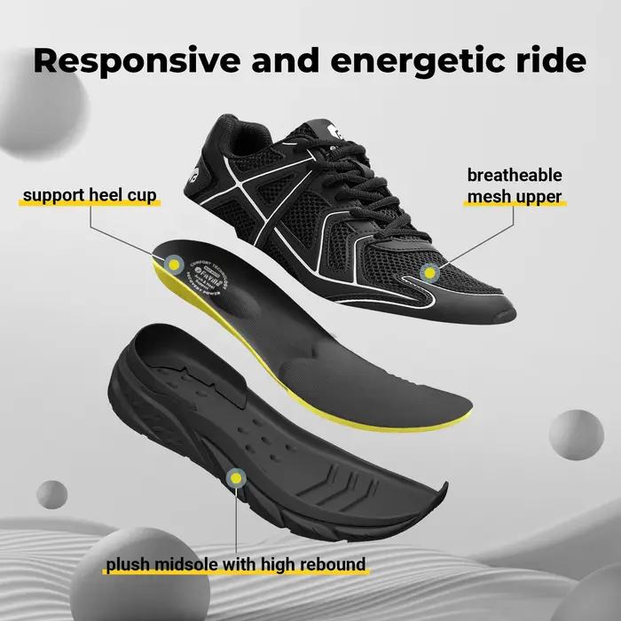 Chaussures de marche Fittington, baskets décontractées à amorti extra large, résistantes à l'usure,