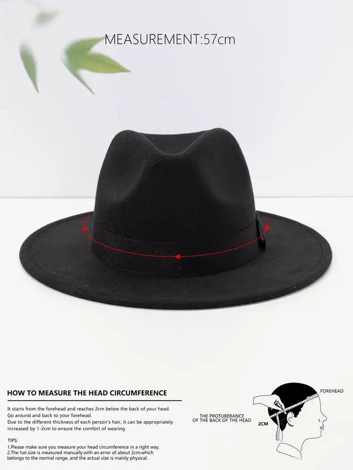 Nouveaux chapeaux à grands bords pour hommes et femmes, chapeaux de jazz en laine à la mode, chapeau