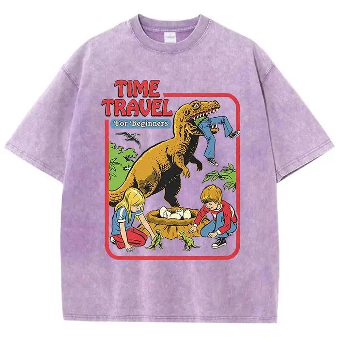 T-Shirt à Manches Courtes en Coton pour Homme, Vêtement Rétro, Décontracté, Respirant, à la Mode