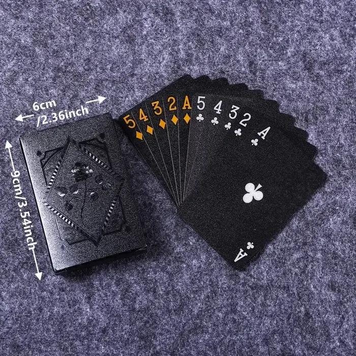 Couleur noir or jeu de cartes carte groupe imperméable Poker costume magique Dmagic paquet jeu de so
