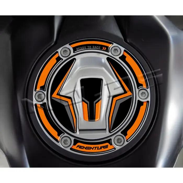 Autocollant 3D pour bouchon de réservoir de moto, Protection des gaz, en Fiber de carbone, accessoir
